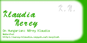 klaudia nerey business card